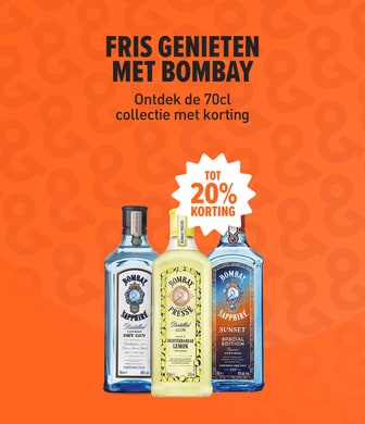 Fris genieten met Bomday. Ontdek de 70cl collectie met korting.